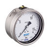 Rohrfedermanometer Fig. 368 Edelstahl/Sicherheitsglas R100 Messbereich 0 - 6 bar Prozessanschluss Edelstahl 1/2" BSPP